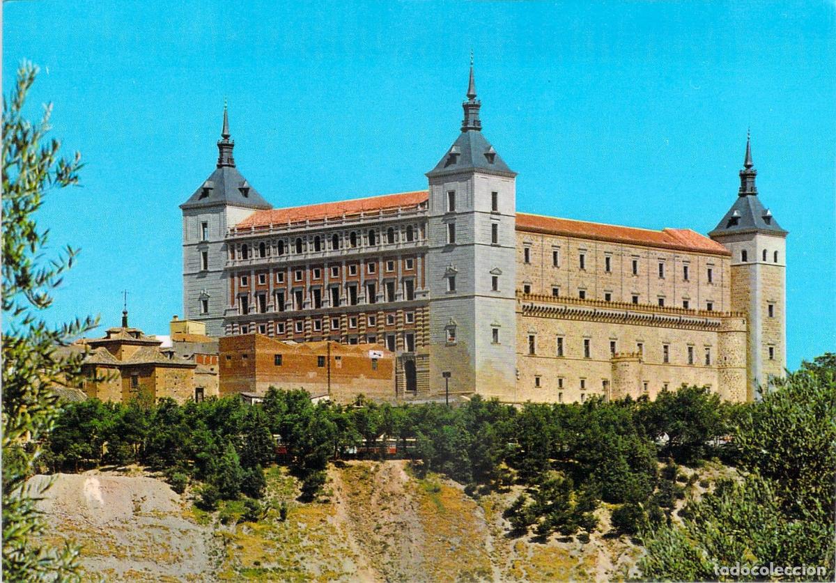 Postales: Postal de Toledo, Vista del Alc&aacute;zar de Toledo, Espa&ntilde;a
