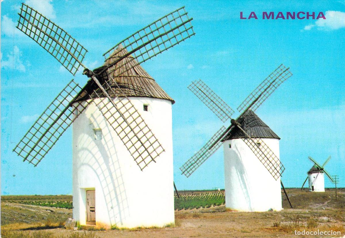 Postales: Postal de los Molinos de Viento de La Mancha, Espa&ntilde;a