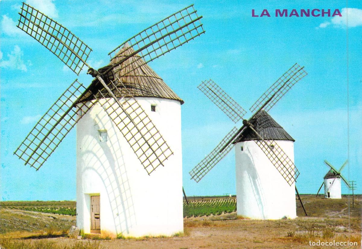 Postales: Postal de los Molinos de Viento de La Mancha, Espa&ntilde;a