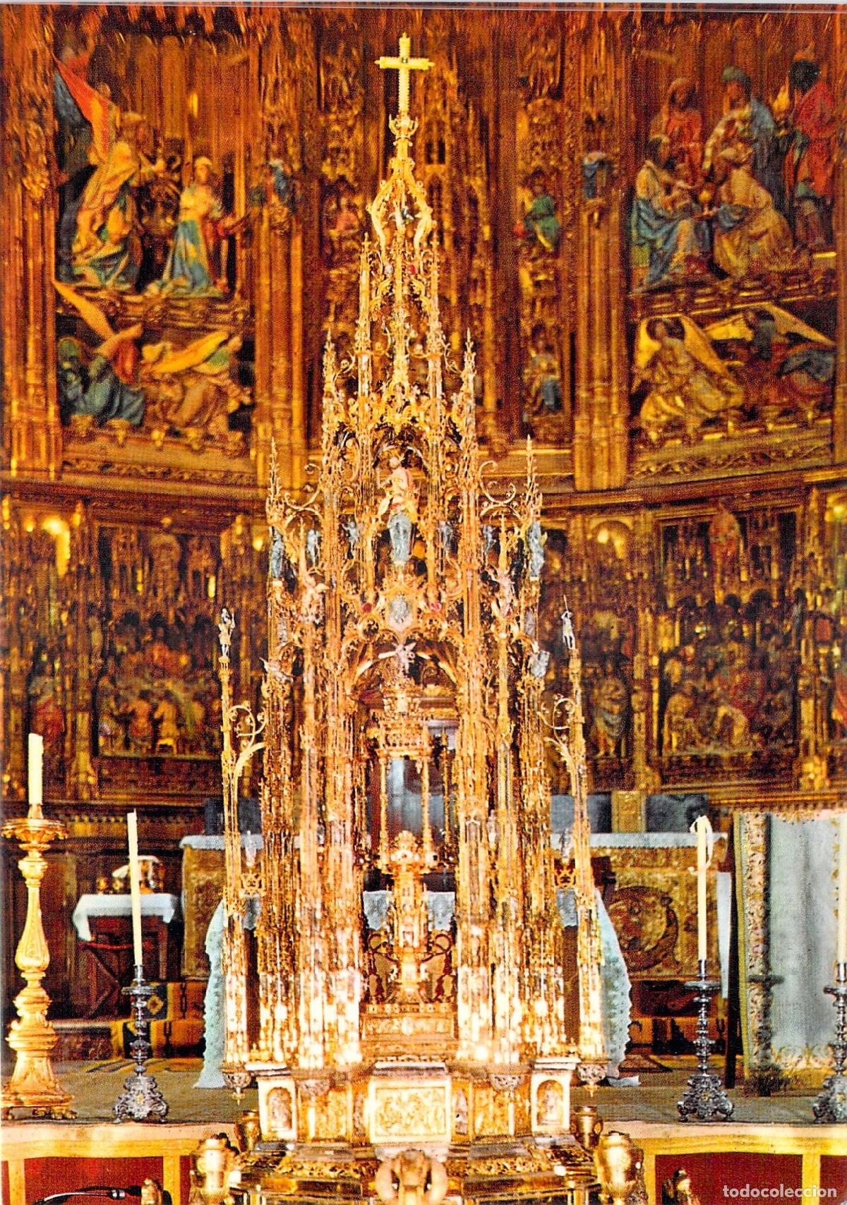 Postales: Postal de la Custodia y Altar Mayor de la Catedral de Toledo