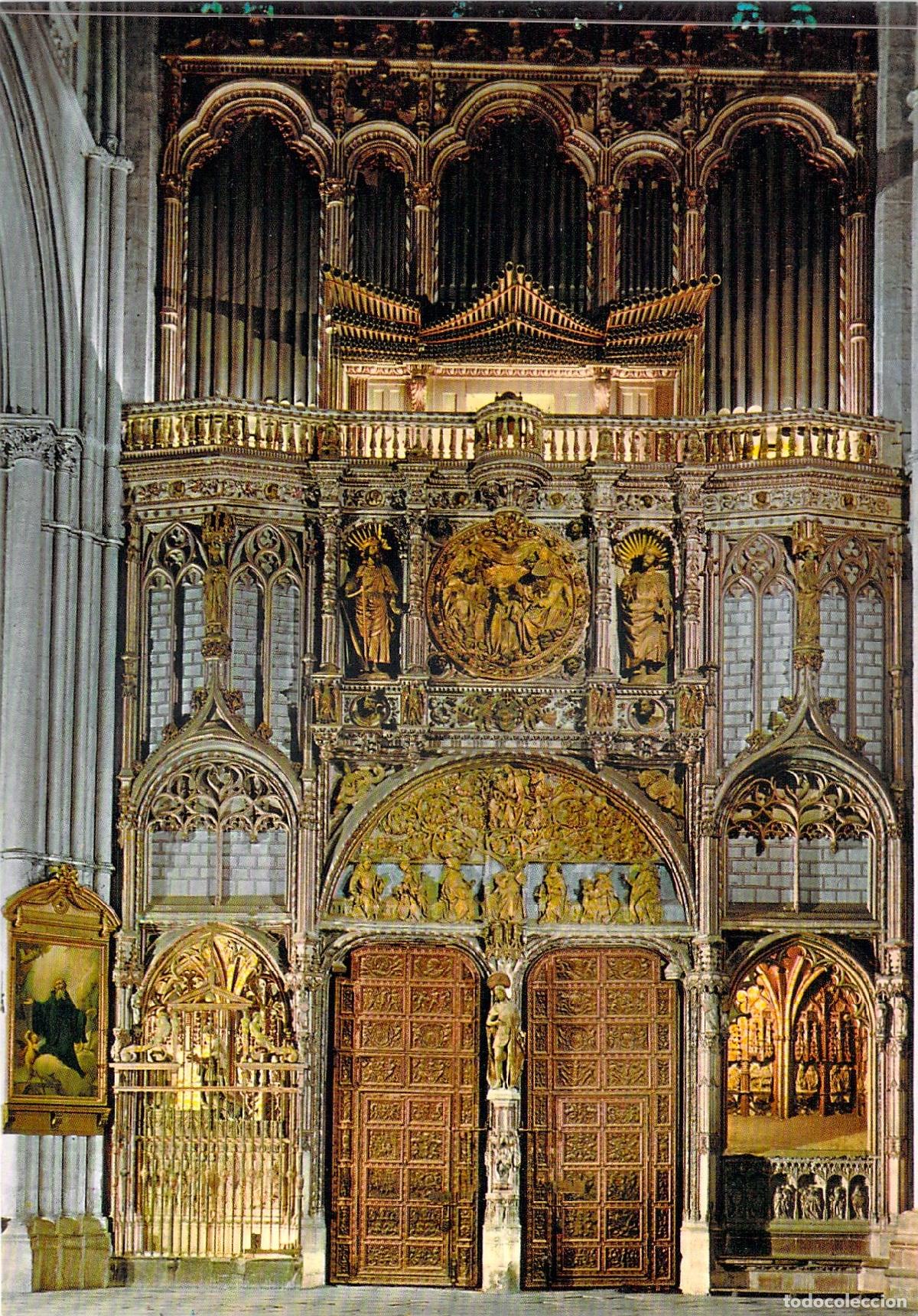 Postales: Postal Catedral de Toledo, &Oacute;rgano y Puerta del Emperador