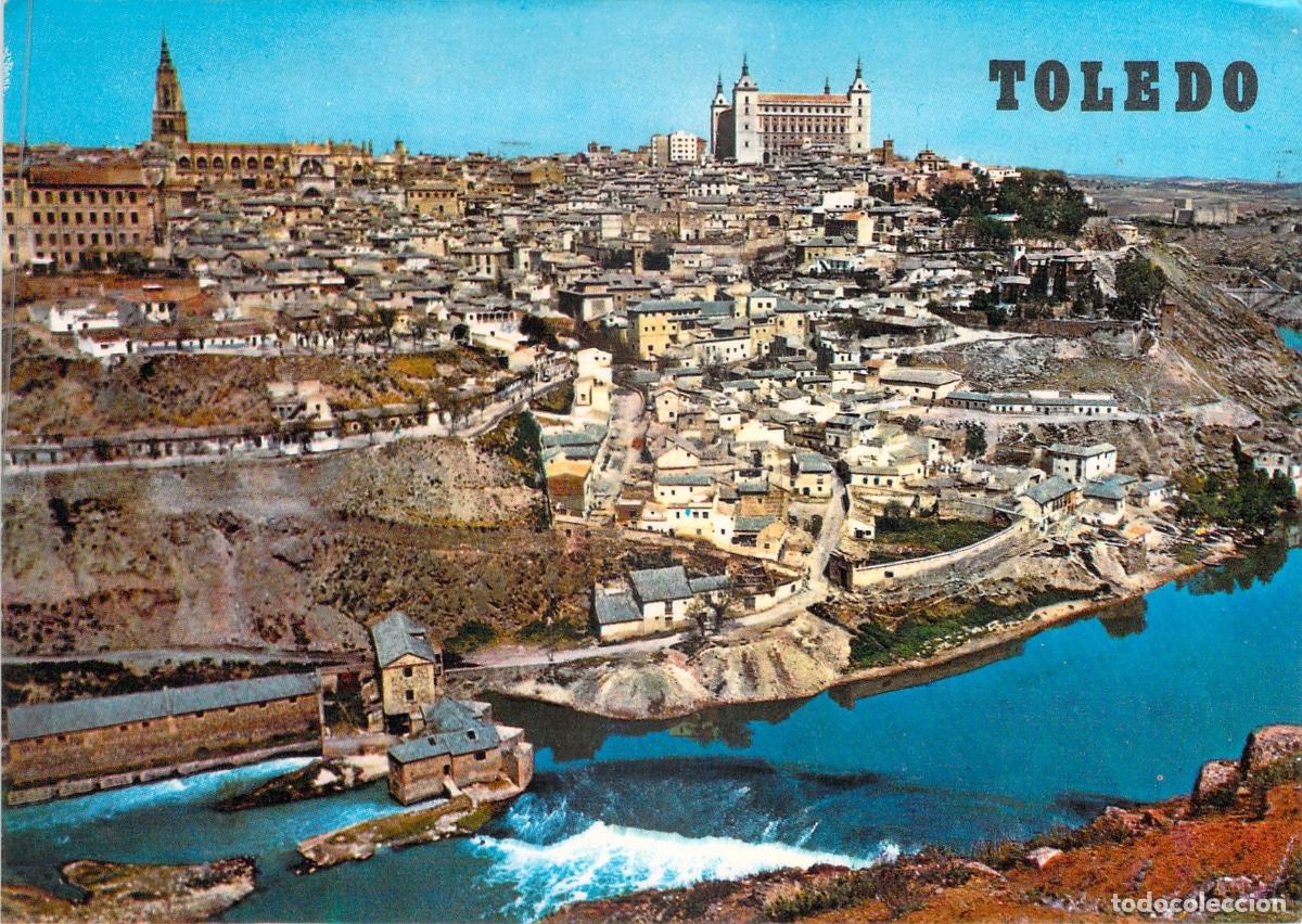 Postales: Postal de Toledo con Vista General del Alc&aacute;zar y el R&iacute;o Tajo