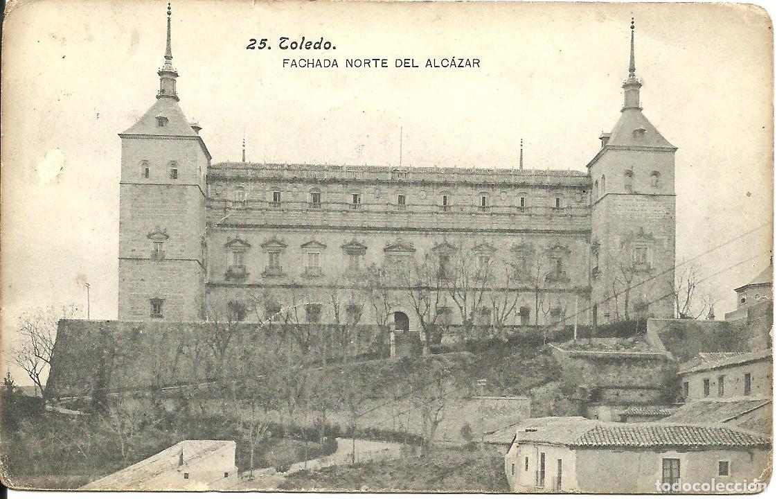 Postales: Toledo - Fachada Norte del Alcazar - Ed. Fot. Lacoste