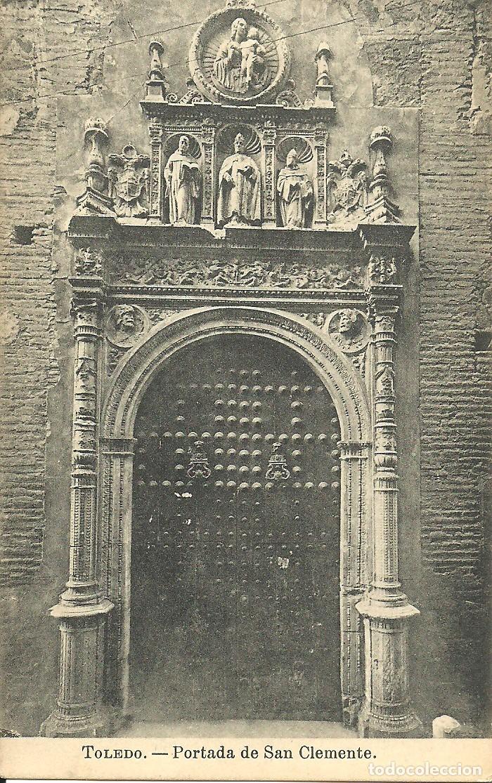 Postales: Toledo - Portada de San Clemente - Ed. Fot. J. Roig