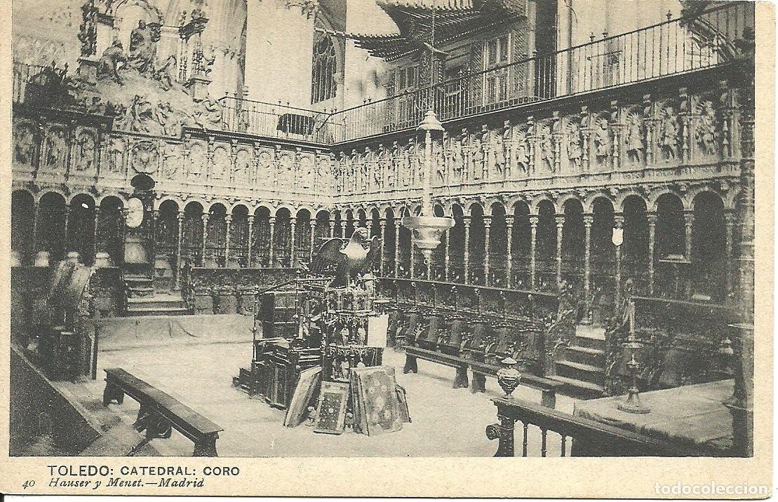 Postales: Toledo - Catedral - Coro - Ed. Hauser y Menet