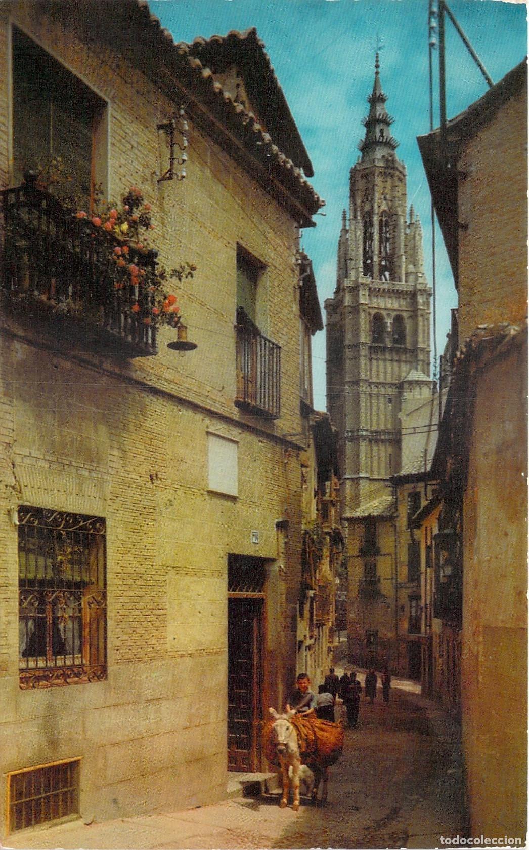 Postales: Postal de Toledo: Calle de Santa Isabel y Torre de la Catedral