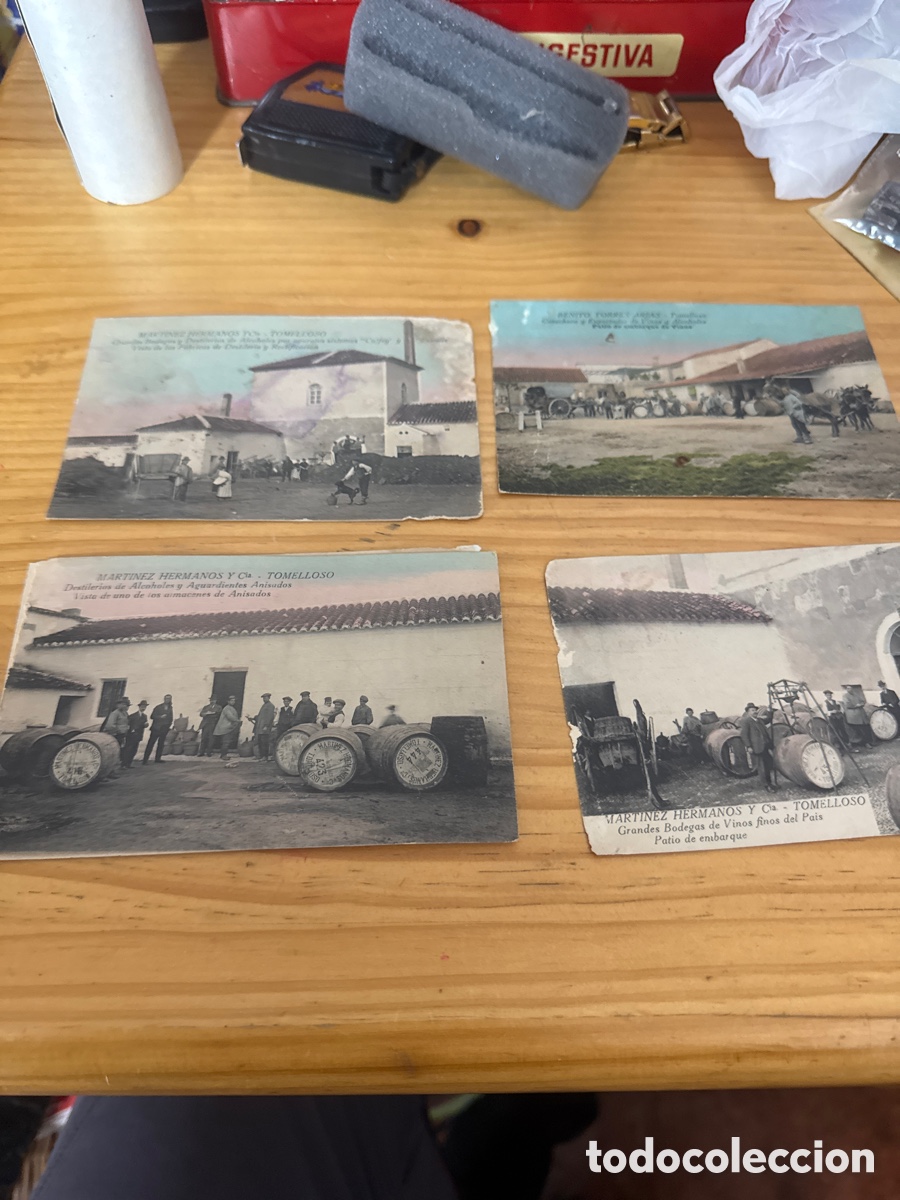 Postales: Lote de 4 tarjetas de publicidad de Alcolera de Tomelloso