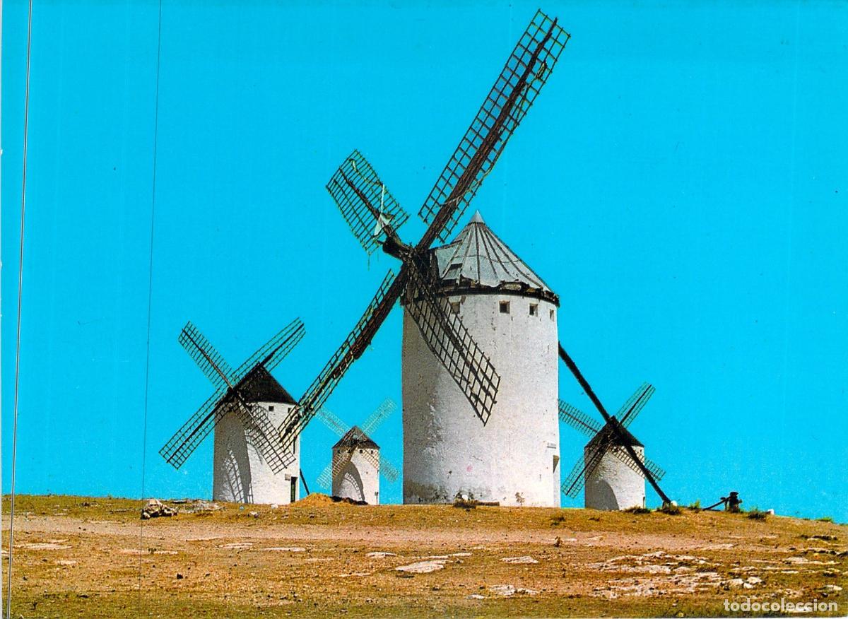 Postales: Postal de Molinos de Viento en La Mancha, Espa&ntilde;a