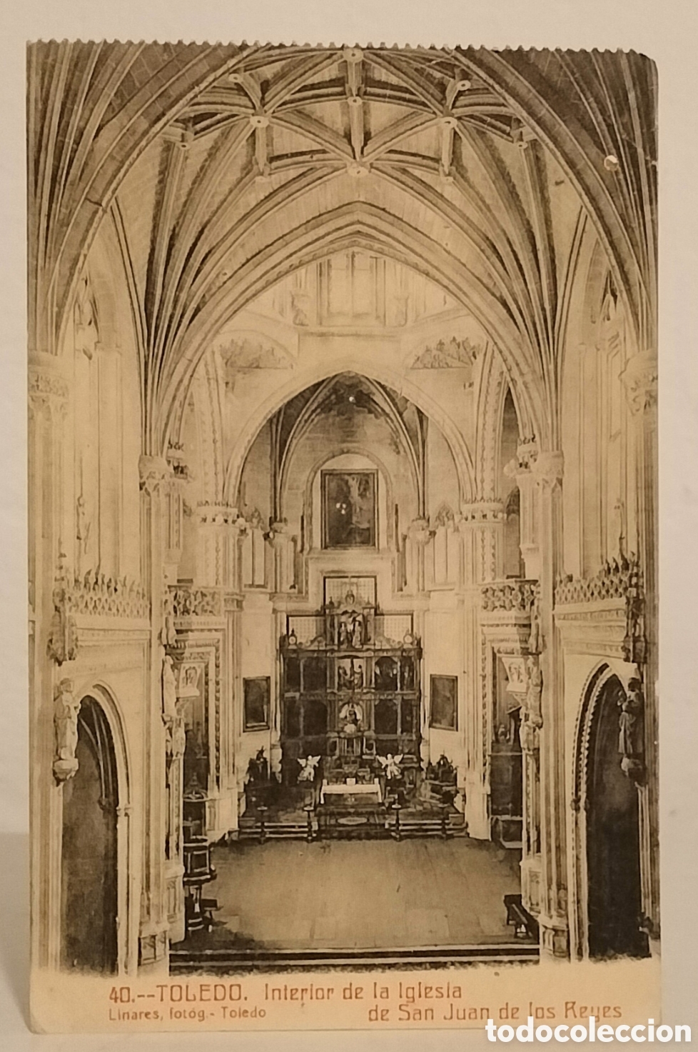Postales: Toledo, interior de la iglesia de San Juan de los Reyes