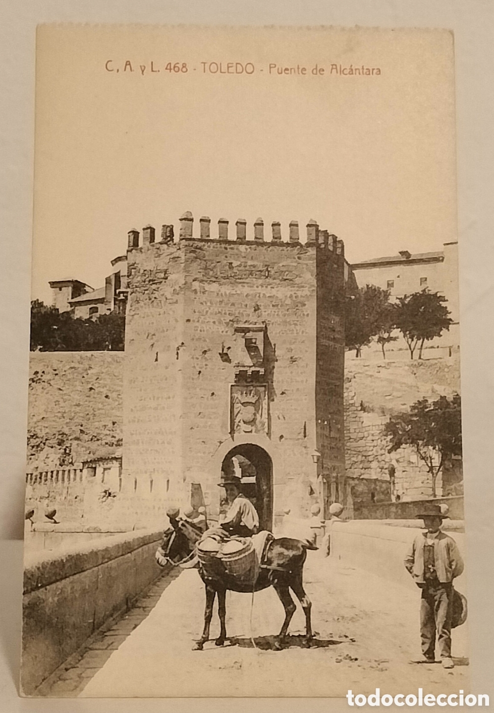 Postales: Toledo, puente de Alc&aacute;ntara