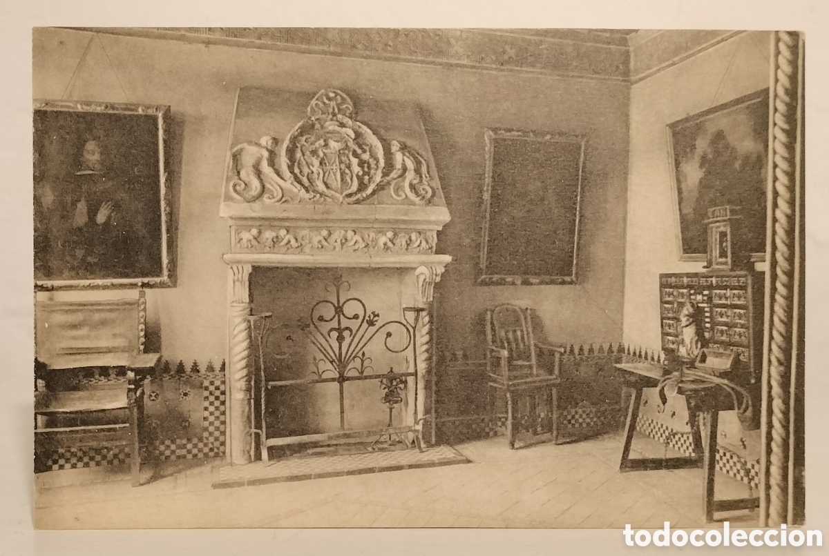 Postales: Toledo,casa del Greco, habitaci&oacute;n de la chimenea
