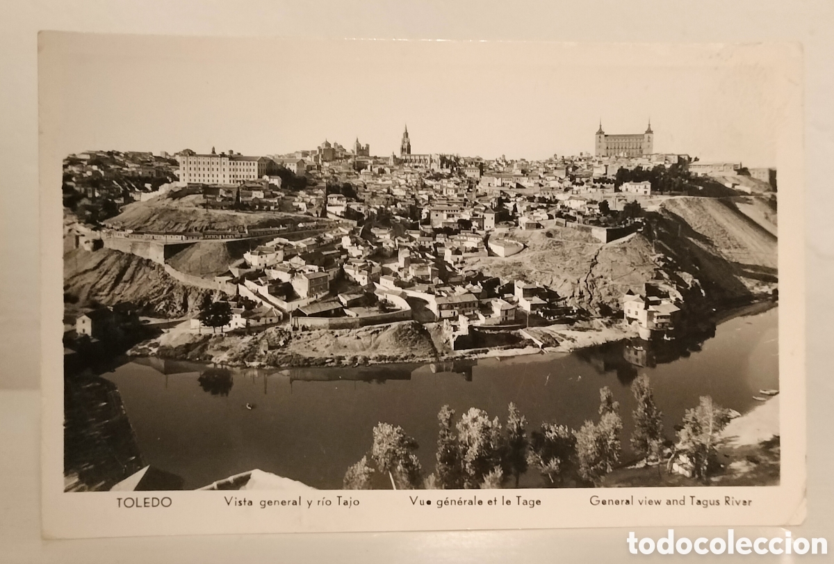 Postales: Toledo, vista general y r&iacute;o Tajo