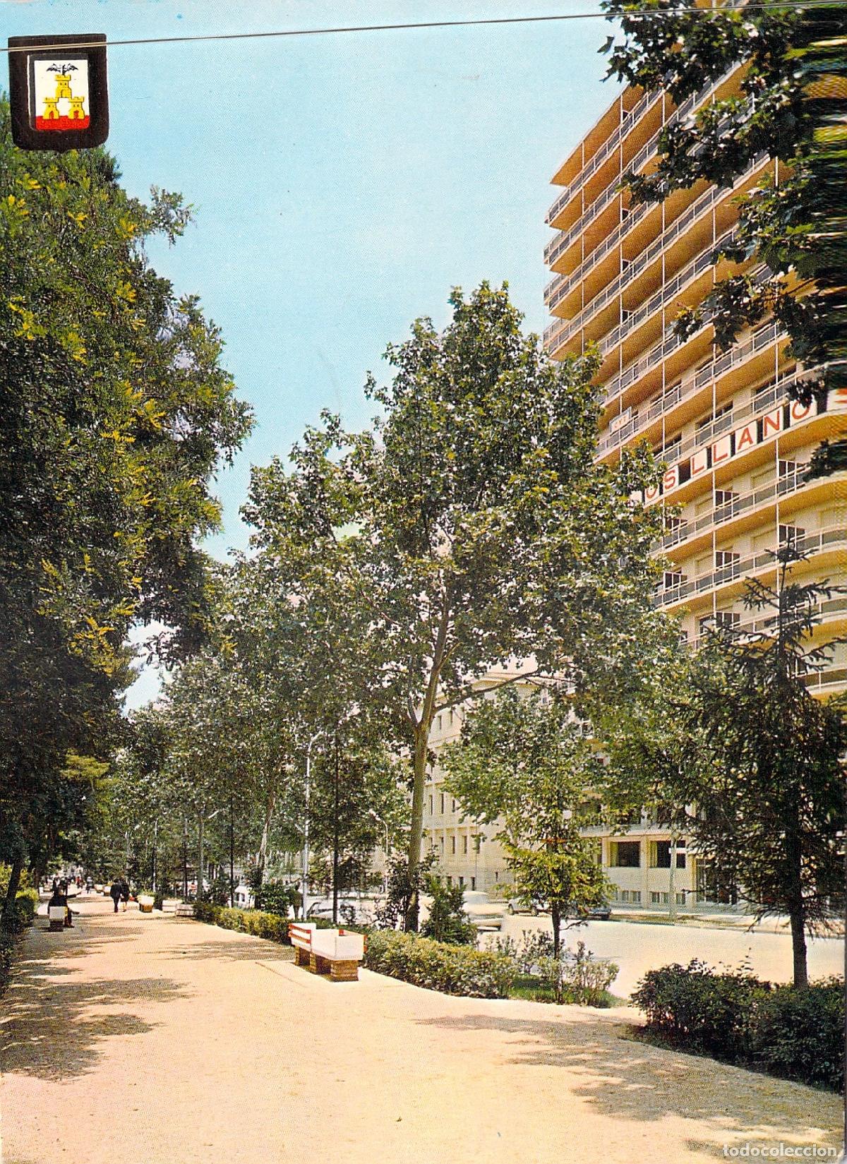 Postales: Postal de Albacete: Avenida, Parque y Hotel Los Llanos