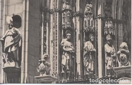 Postales: TOLEDO SIN ESCRIBIR CATEDRAL PUERTA DE LOS LEONES