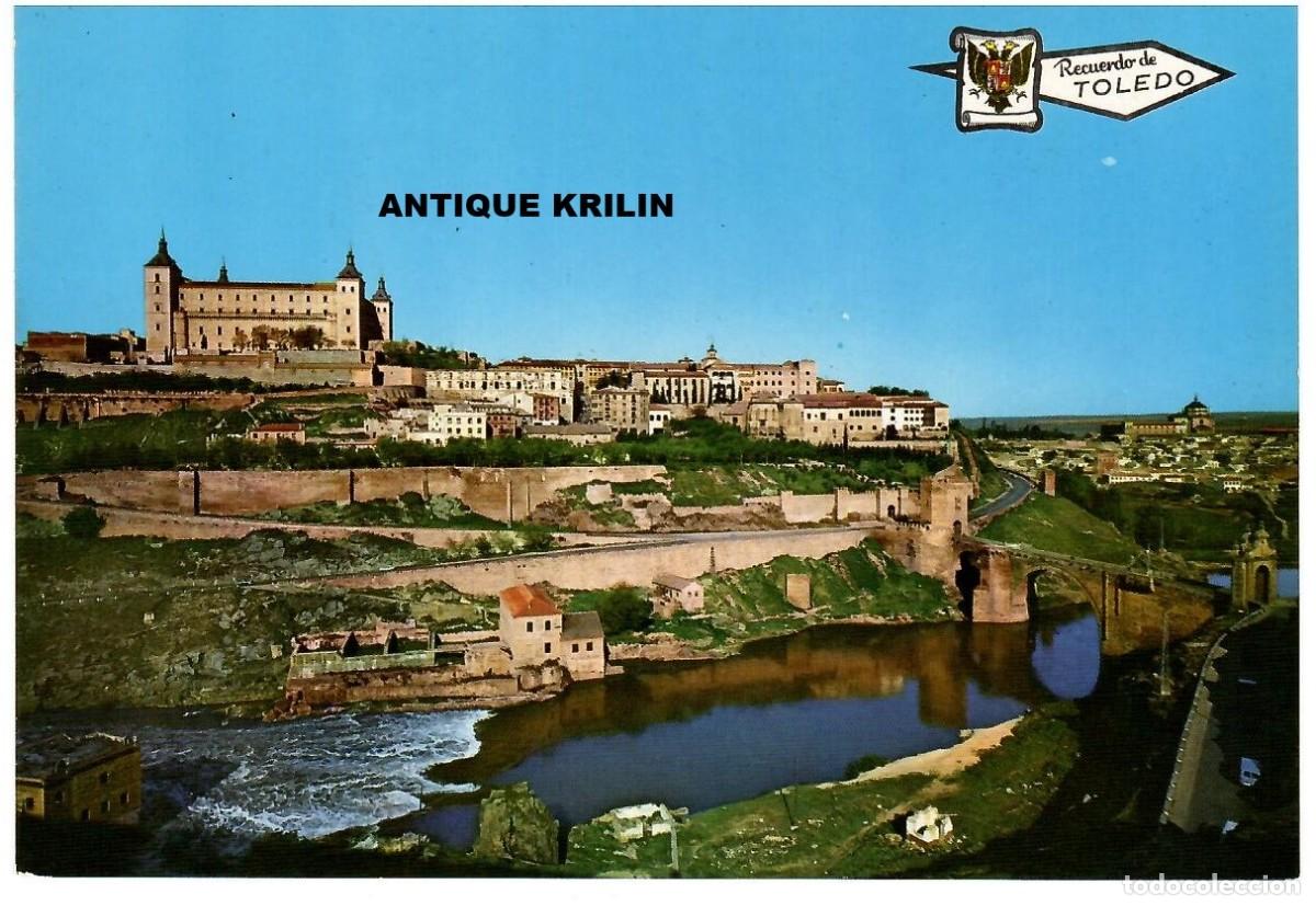 Postales: TOLEDO N&ordm; 9017 ALCAZAR Y &Ugrave;ENTE ALCANTARA / EDICIONES PERGAMINO / SIN FRANQUEAR