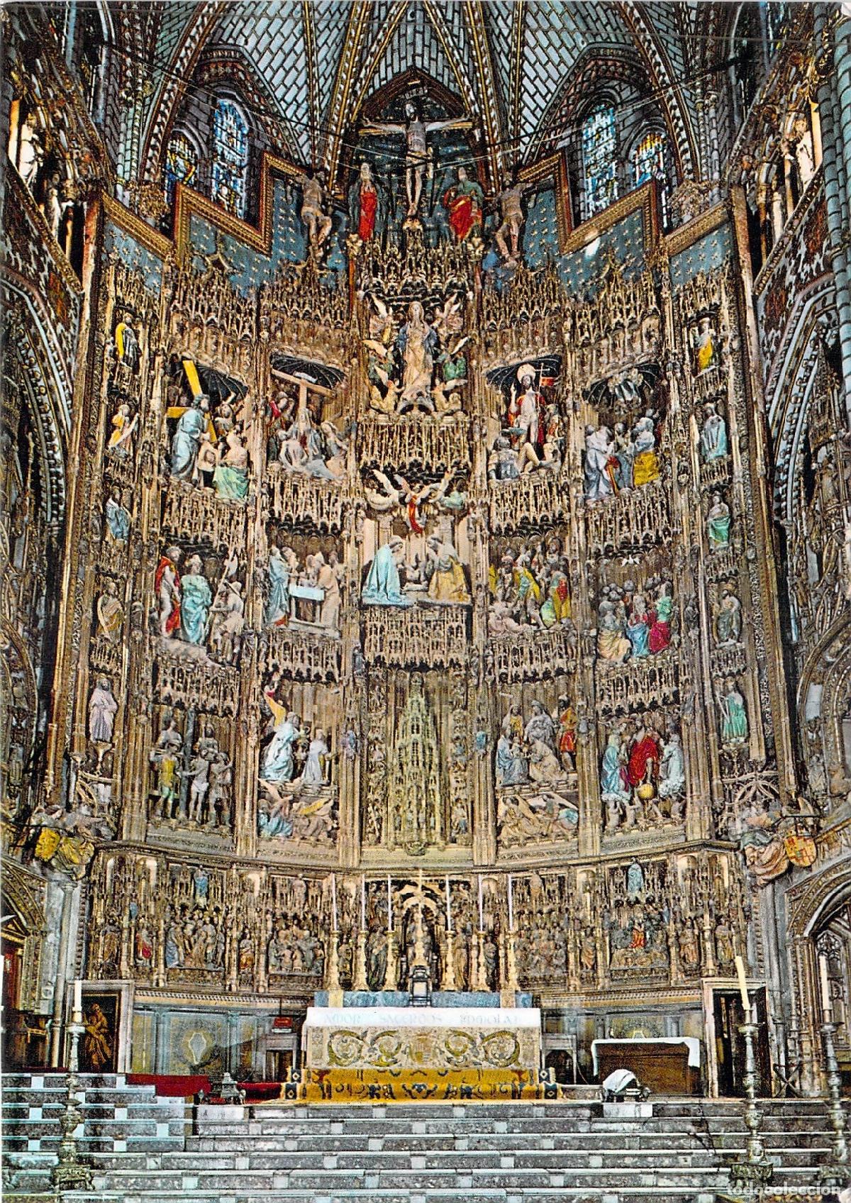 Postales: Postal Catedral de Toledo, Retablo del Altar Mayor