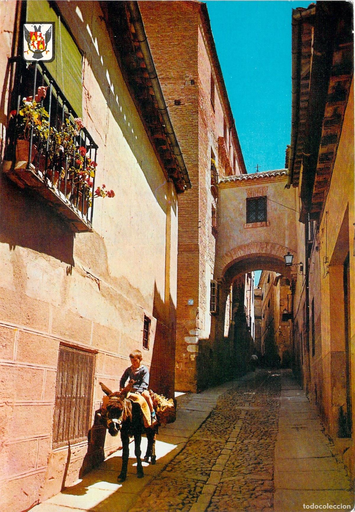Postales: Postal Calle T&iacute;pica de Toledo con Ni&ntilde;o y Burro