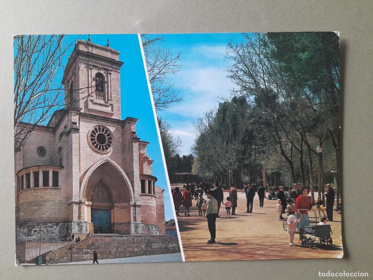 Postales: Postal de albacete, n&deg;14, catedral y parque, garabella escrito a&ntilde;os 60 aprox