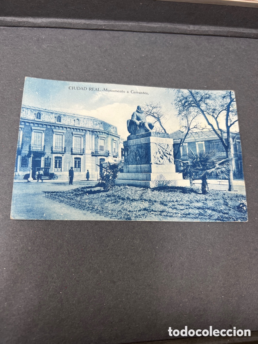 Postales: Antigua Postal Ciudad Real Monumento a Cervantes