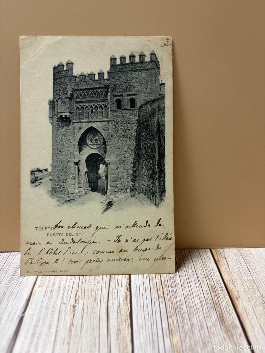 Postales: TARJETA POSTAL. TOLEDO. PUERTA DEL SOL. 132. HAUSER Y MENET.