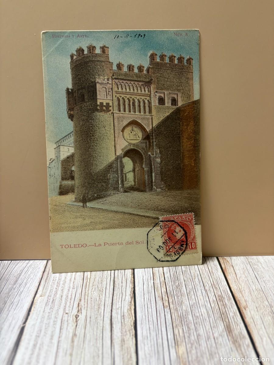 Postales: TARJETA POSTAL. TOLEDO. LA PUERTA DEL SOL N&ordm; 8. HISTORIA Y ARTE.