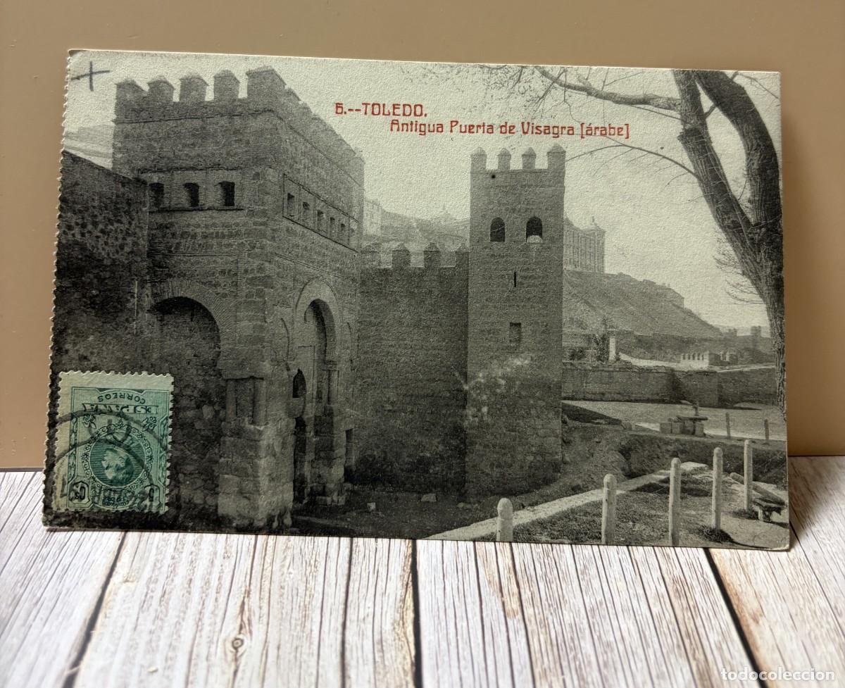 Postales: TARJETA POSTAL. TOLEDO. 5.- ANTIGUA PUERTA DE VISAGRA (&Aacute;RABE). EDICION GARRIDO