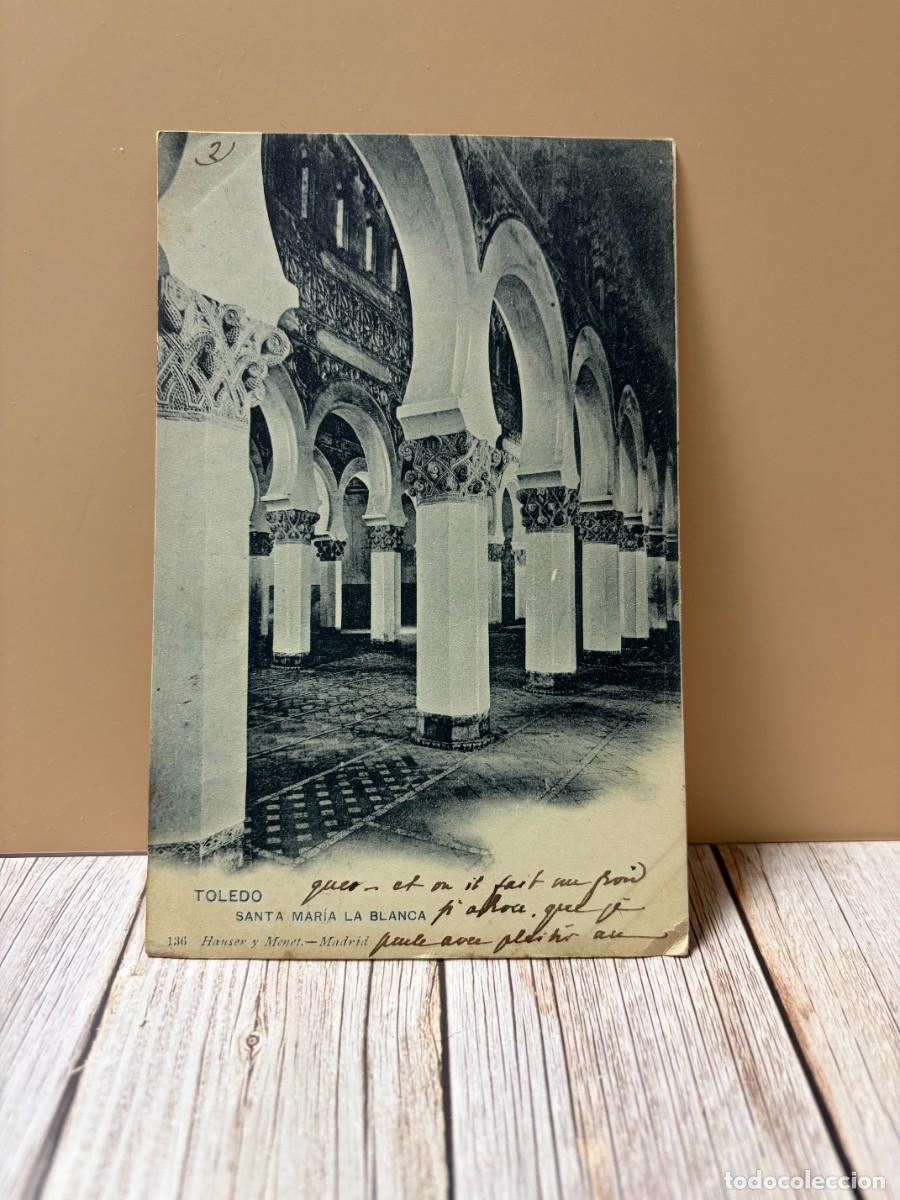 Postales: TARJETA POSTAL. TOLEDO. 136.- SANTA MARIA LA BLANCA. HAUSER Y MENET.