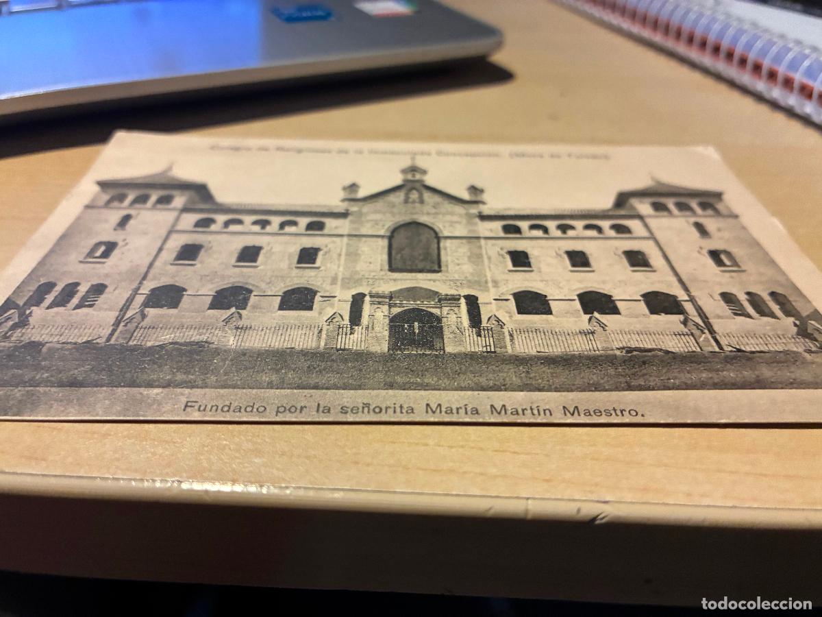 Postales: tarjeta tipo postal colegio religiosas de la inmaculada concepci&oacute;n en Mora de Toledo texto reverso