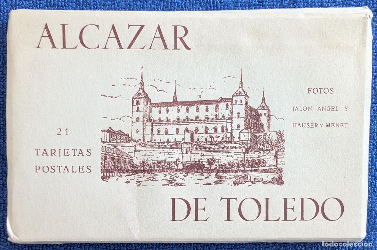 Postales: El Alcazar de Toledp - Libro con 21 postales plegadas en acorde&oacute;n - Jal&oacute;n Angel - Hauser y Menet