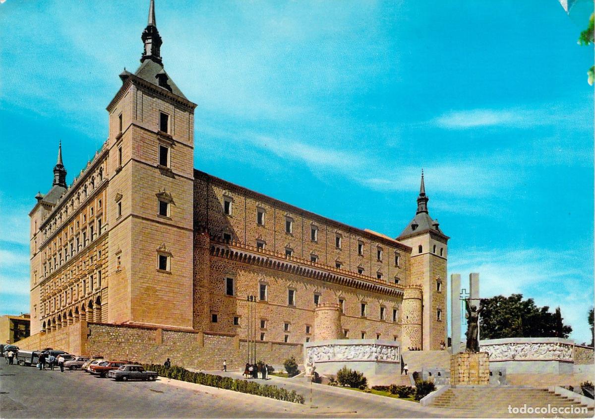 Postales: Postal de Toledo, Vista General del Alc&aacute;zar y Monumento