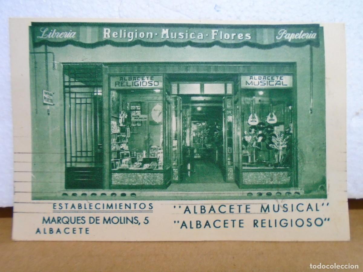 Postales: REP&Uacute;BLICA/ALBACETE MUSICAL-RELIGIOSO/POSTAL CIRCULAS A ALMANSA 7/11/1935.