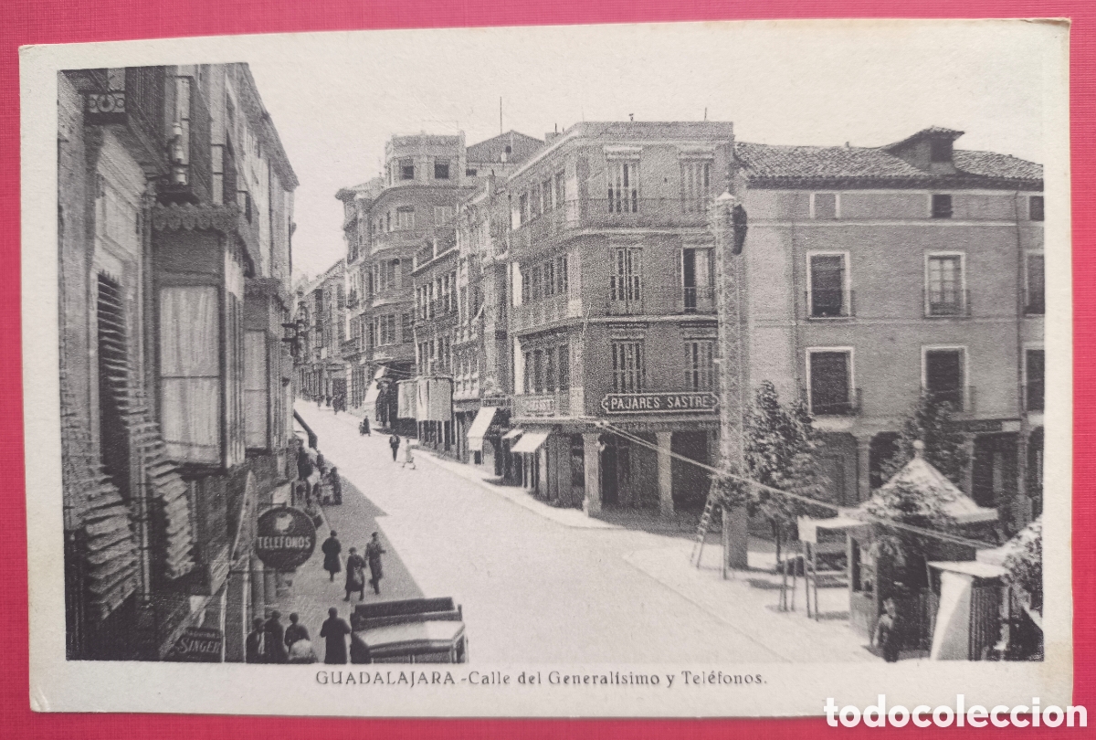 Postales: GUADALAJARA PLAZA MAYOR POSTAL ANIMADA FOTOTIPIA FOTOGRAF&Iacute;A CAMARILLO C. 1955