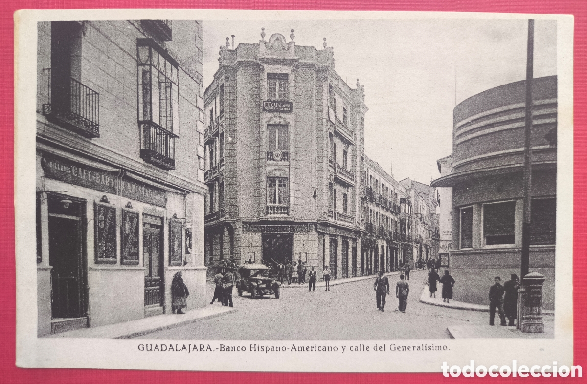 Postales: GUADALAJARA CAF&Eacute; LA AMISTAD BANCO PASEO POSTAL ANIMADA FOTOTIPIA FOTOGRAF&Iacute;A CAMARILLO C. 1955