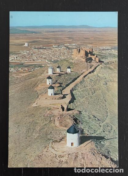 Postales: CONSUEGRA, VISTA AEREA DE LOS MOLINOS Y CASTILLO, POSTAL SIN CIRCULAR