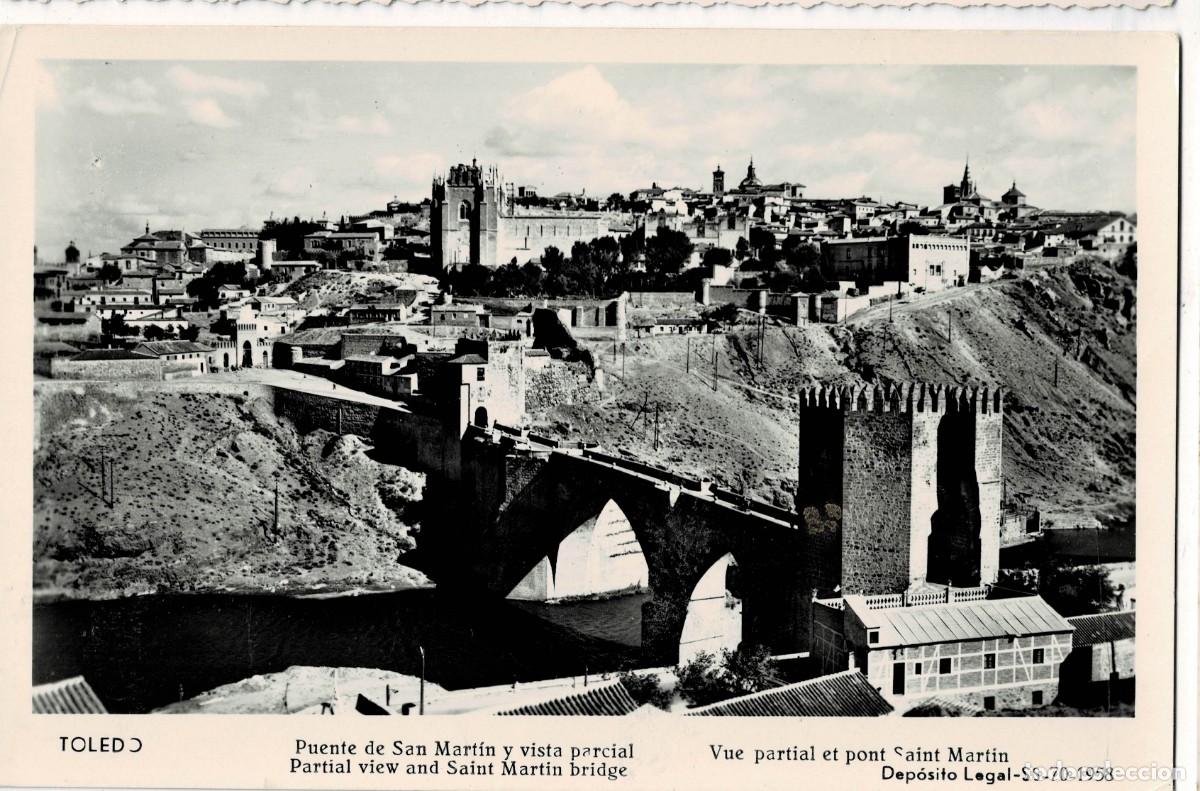 Postales: POSTAL DE CASTILLA LA MANCHA. TOLEDO. PUENTE DE SAN MARTIN Y VISTA PARCIAL. P-CASMA-154