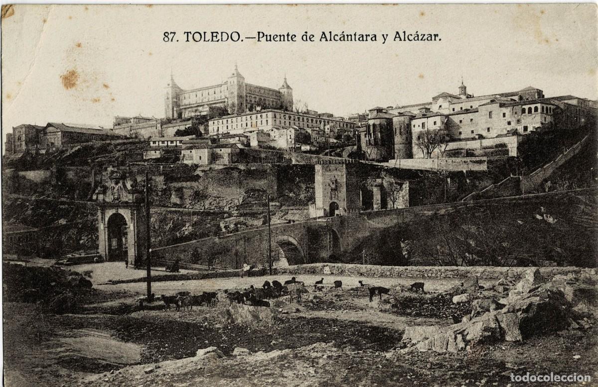 Postales: POSTAL DE CASTILLA LA MANCHA. TOLEDO. PUENTE DE ALCANTARA Y ALCAZAR. P-CASMA-158