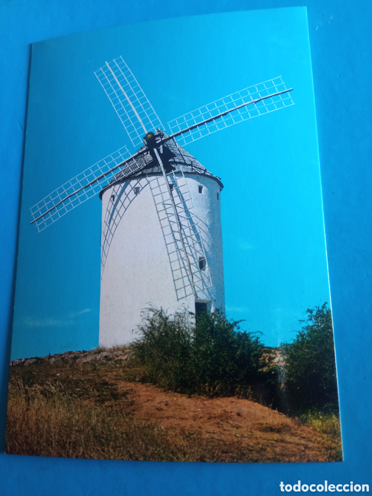 Postales: Antigua postal fotogr&aacute;fica, Molino de viento en La Mancha