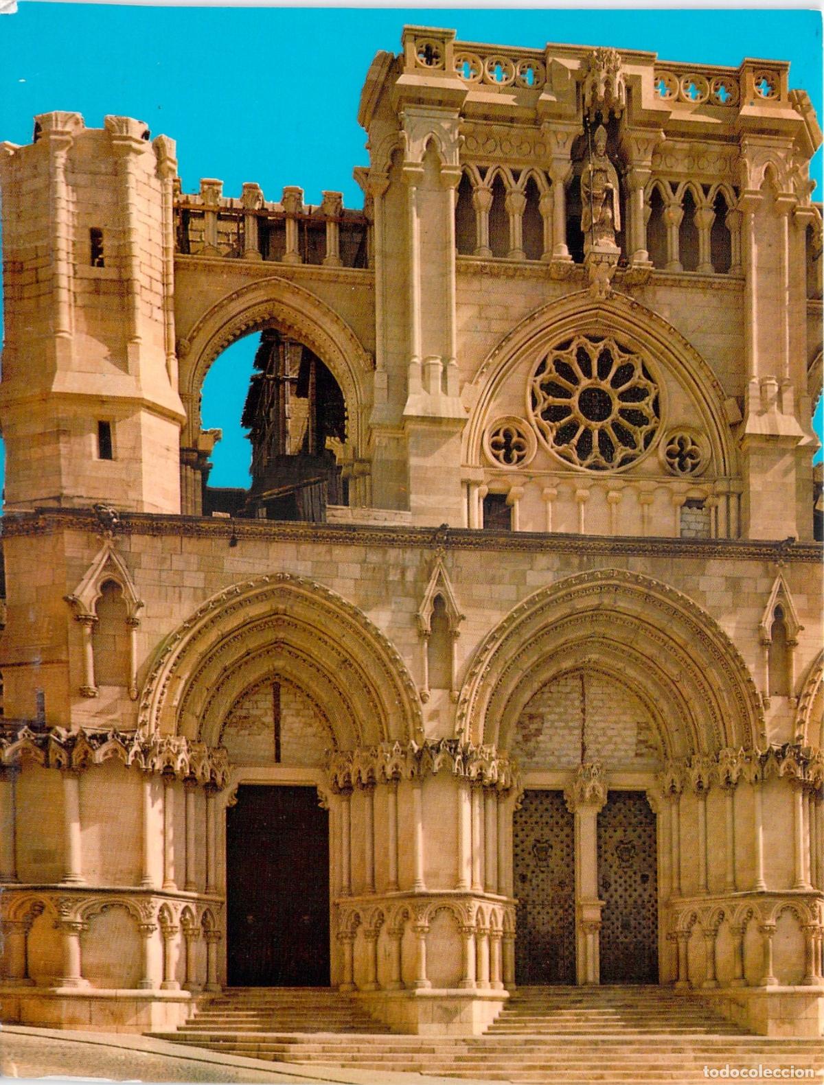 Postales: Postal Fachada de la Catedral de Cuenca G&oacute;tico Anglo Normando