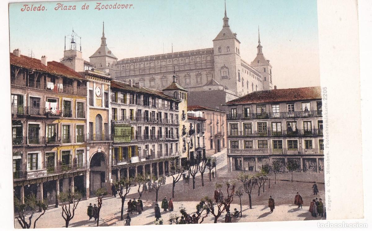 Postales: Toledo Plaza de Zocodover . Purger & co. 2205 Reverso sin dividir. Sin circular.