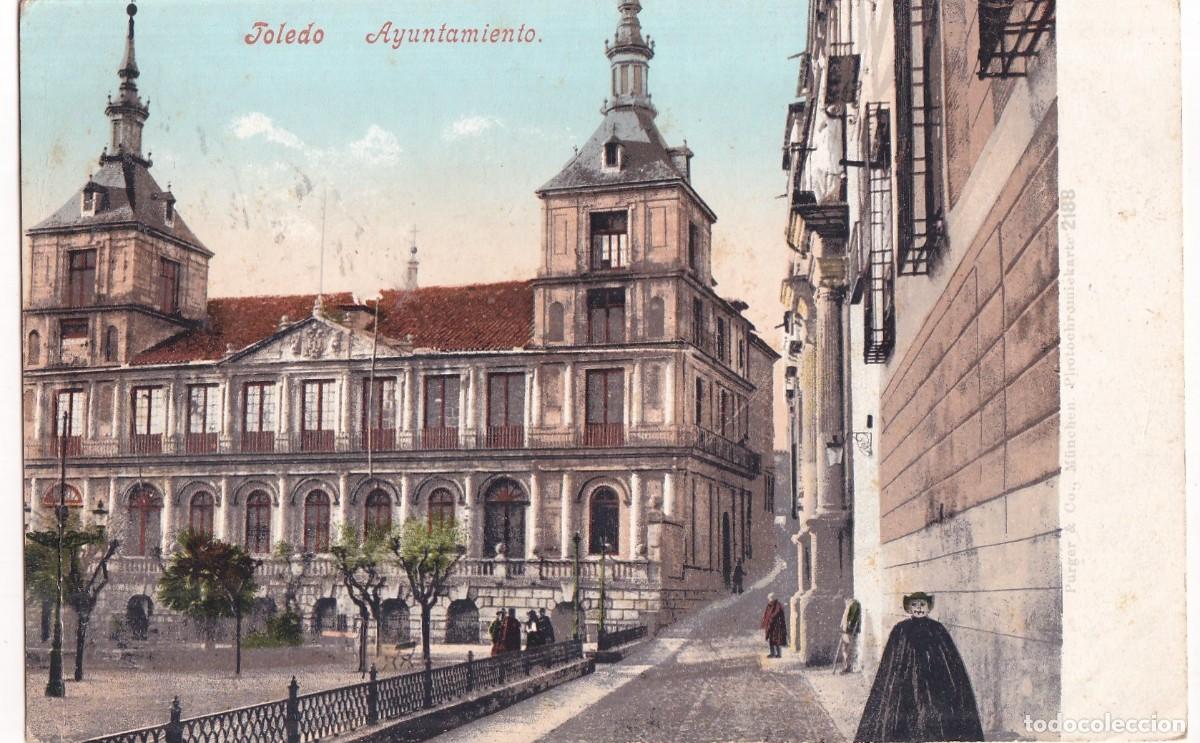 Postales: Toledo Ayuntamiento . Purger & co. 2188 Reverso sin dividir. Sin circular.