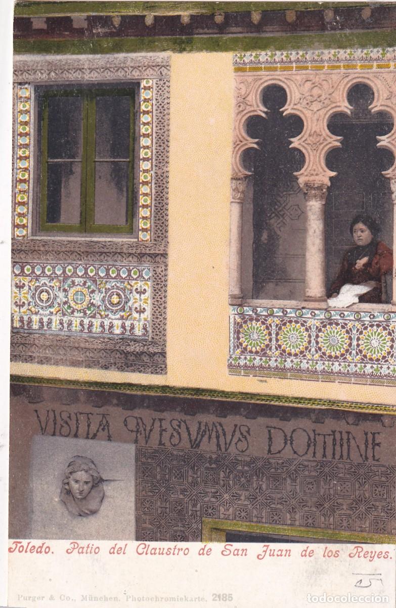 Postales: Toledo Patio del Claustro de San Juan de los Reyes . Purger & co. 2185 Reverso sin dividir.