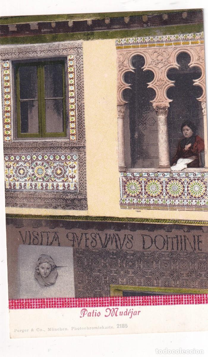 Postales: Toledo Patio mudejar. Purger & co. 2185 Reverso sin dividir.