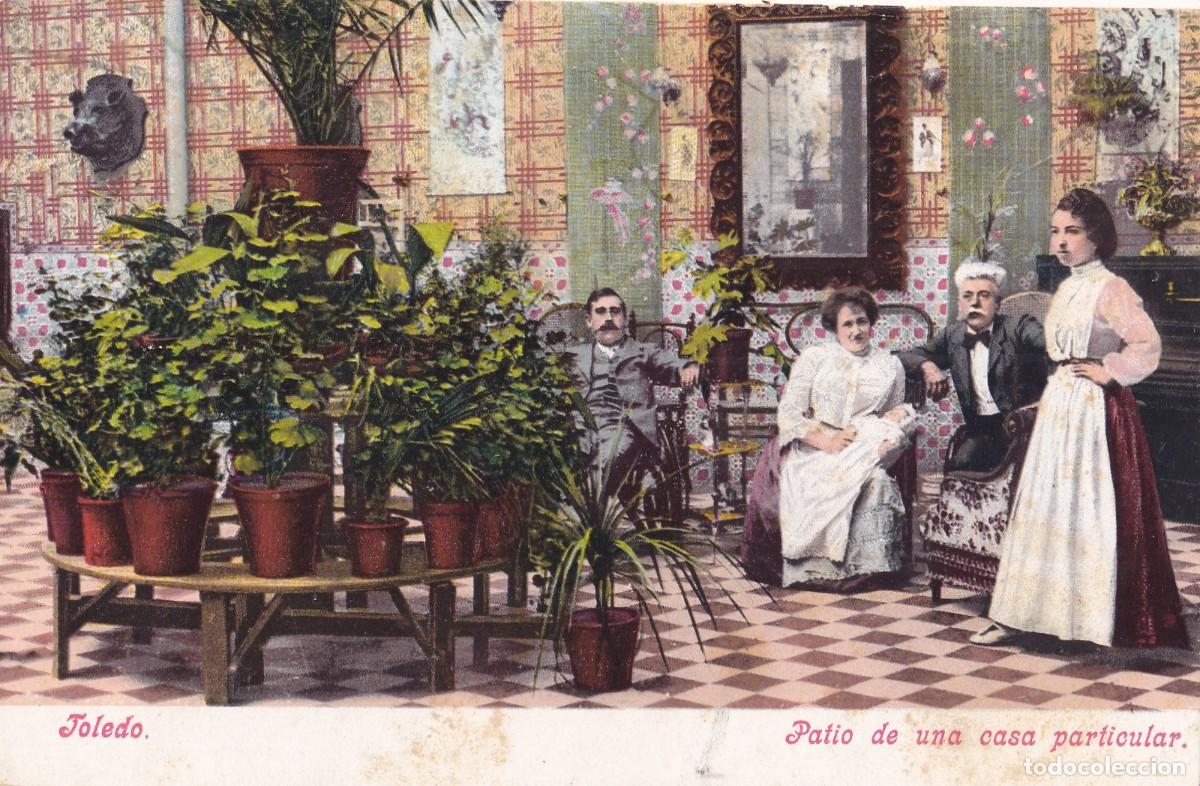 Postales: Toledo Patio de una casa particular Purger & co. 2978 Reverso sin dividir.