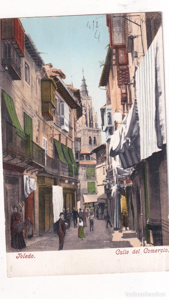 Postales: Toledo Calle del Comercio . Purger & co. 2769 Reverso sin dividir.