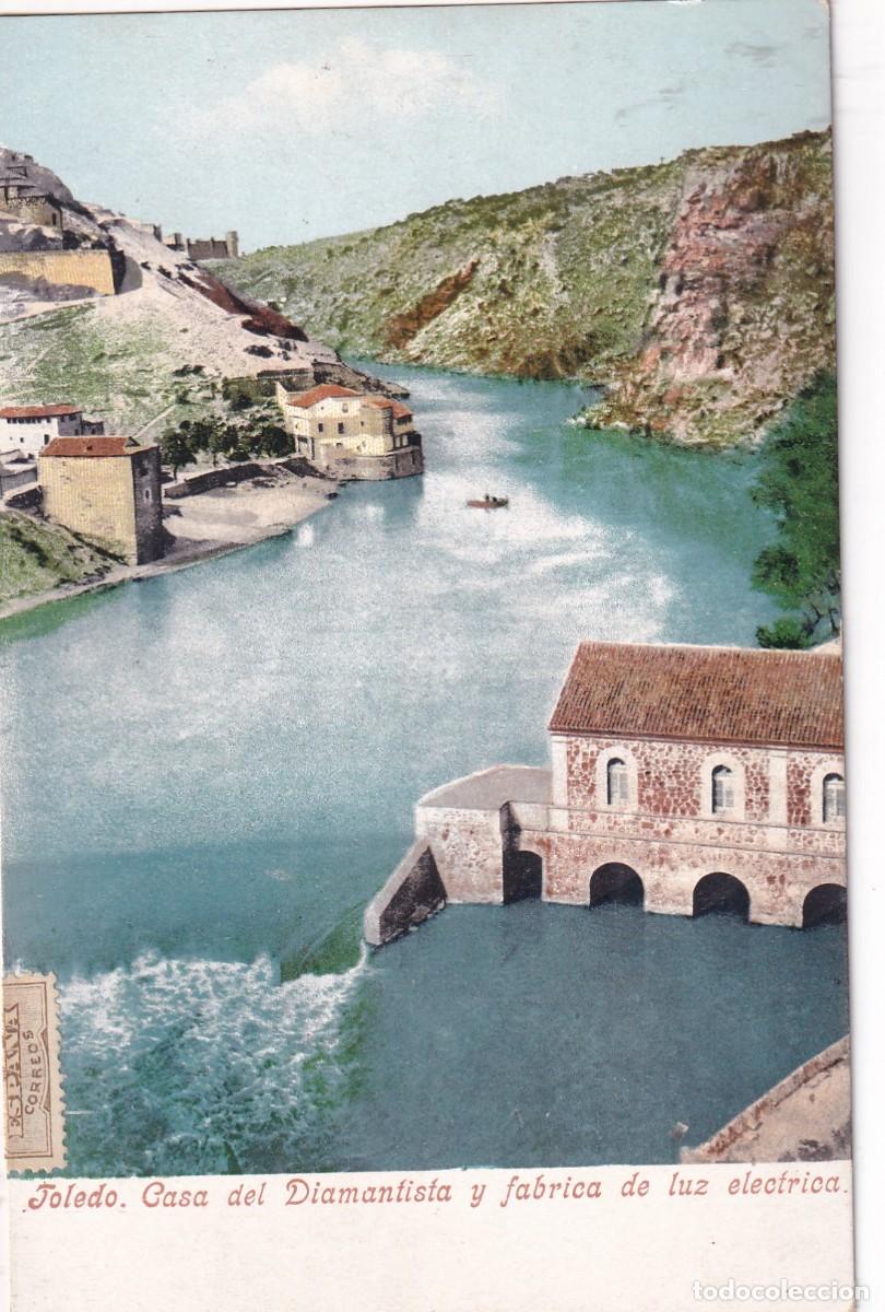 Postales: Toledo Casa del Diamantista y f&aacute;brica de luz el&eacute;ctrica . Purger & co. 2785 Reverso sin dividir. Circ