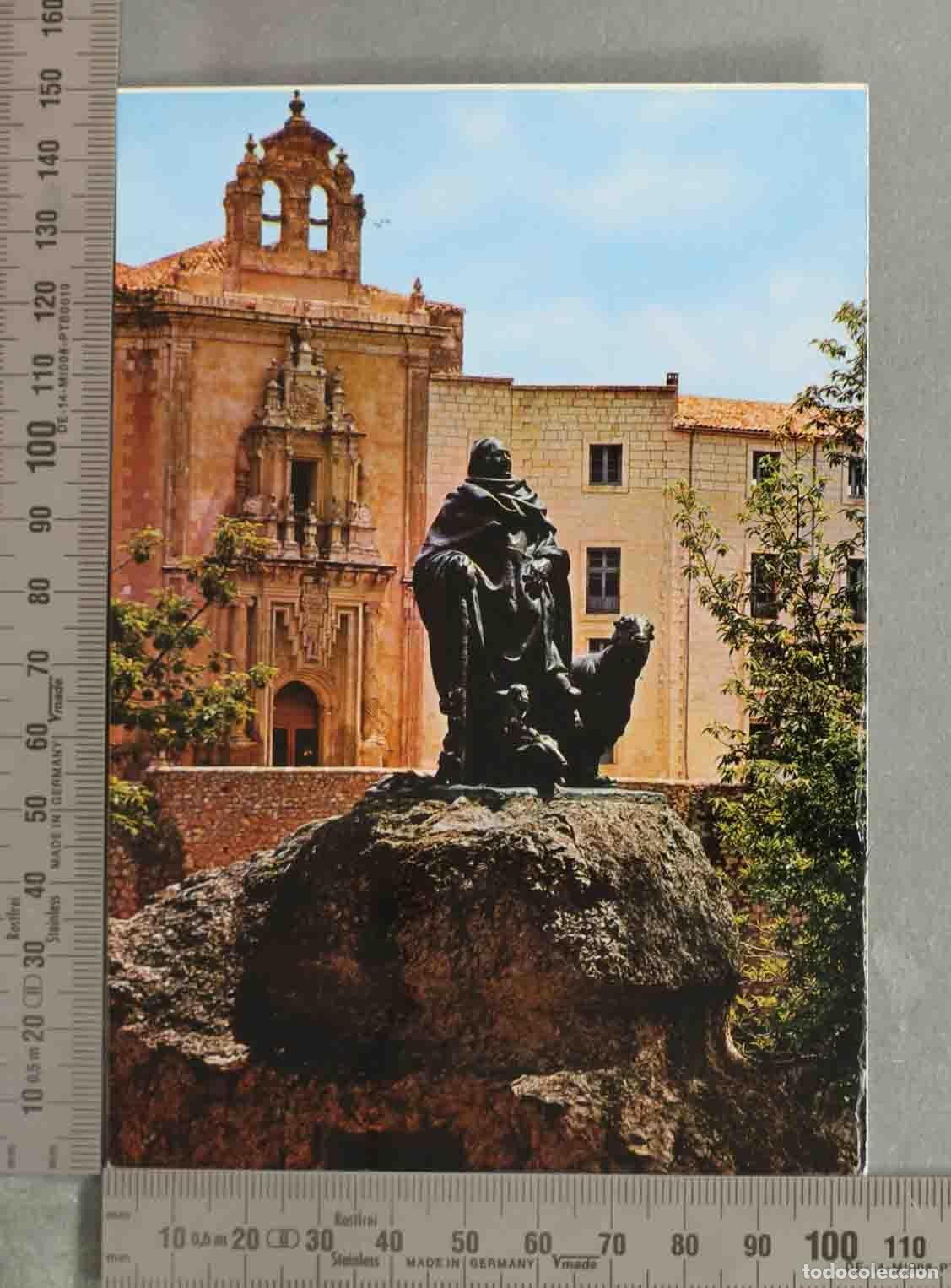 Postales: POSTAL. Cuenca - Escultura dedicada al pastor de las Huesas del Vasallo - Luis Marco P&eacute;rez