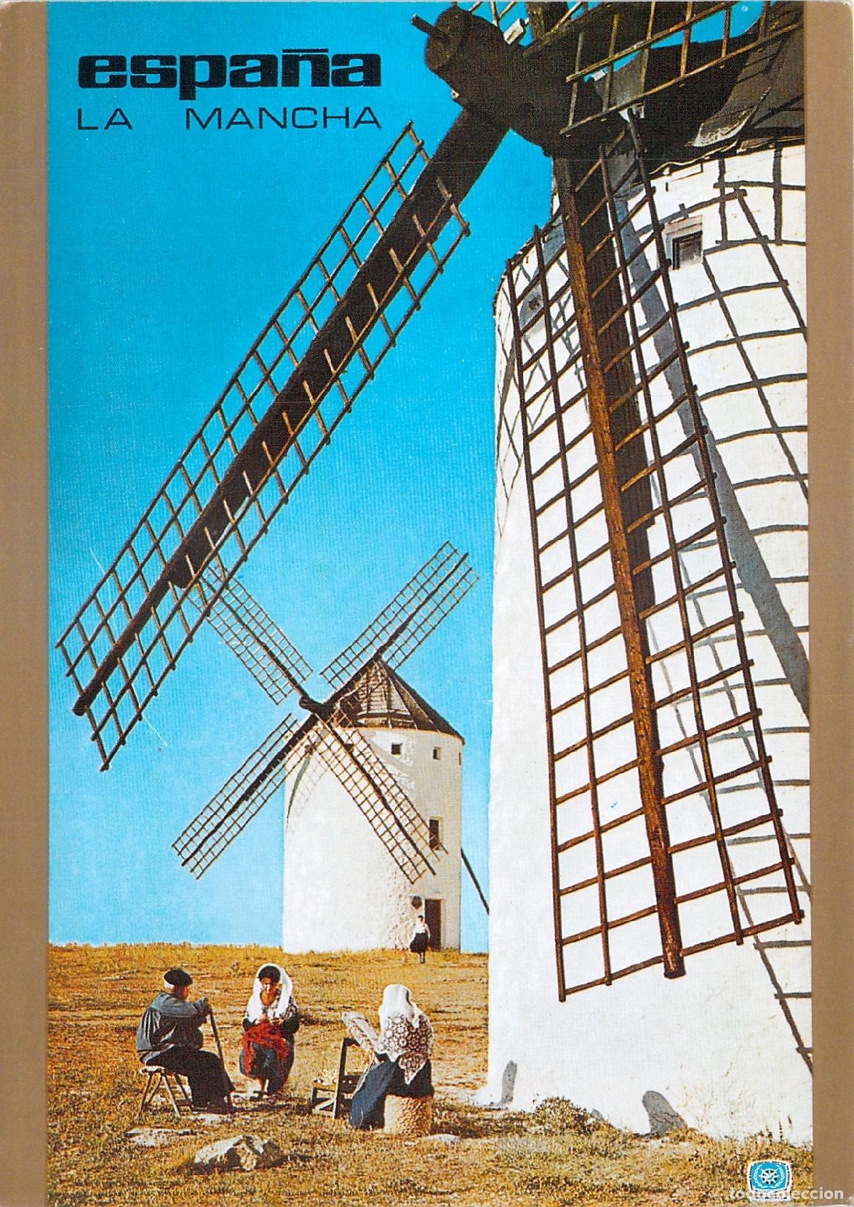 Postales: Postal Cartel Tur&iacute;stico de Espa&ntilde;a - La Mancha y Molinos de Viento