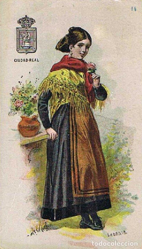 Postales: MUJER DE CIUDAD REAL. CROMOLITOGRAFIA DE LUIS LABARTA.PRINCIPIOS SIGLO XX. CHOCOLATE JAIME BOIX.
