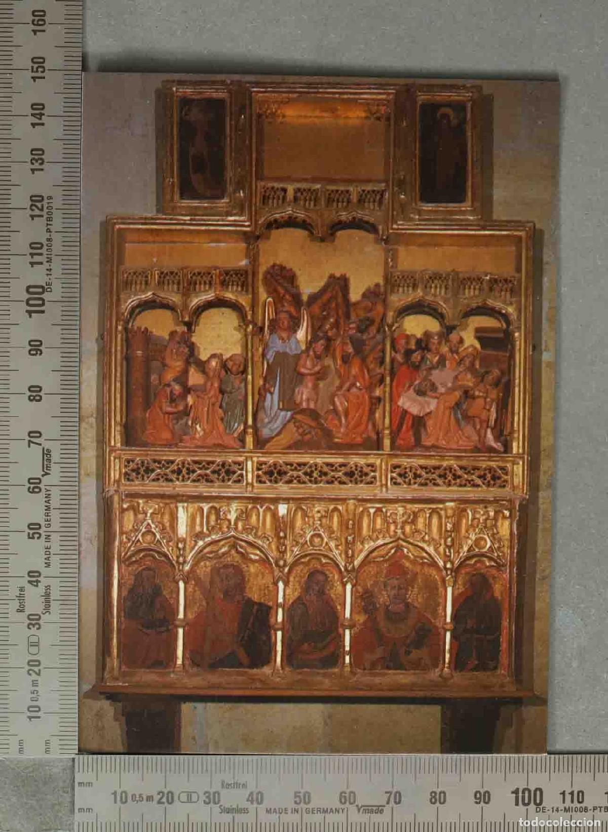 Postales: POSTAL. Altar de campa&ntilde;a del Marqu&eacute;s de Villena Siglo XV - Colegiata de Belmonte - Cuenca