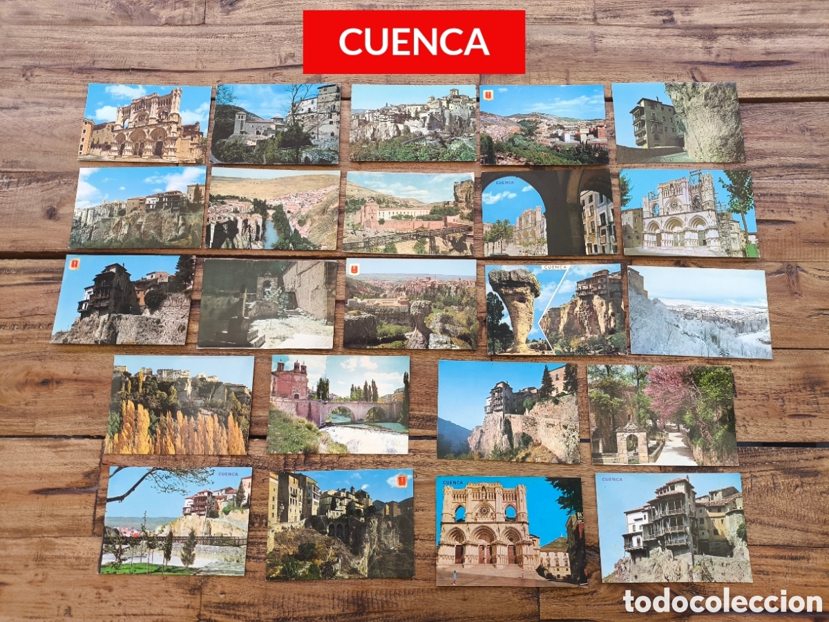 Postales: Lote 76 postales Cuenca Alarc&oacute;n Ciudad Encantada Motilla del Palancar Castilla La Mancha ....